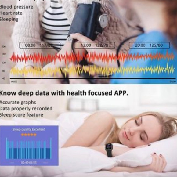 Fitness Tracker, Health & Fitness Watch with Blood Pressure Heart Rate Monitor - Picture 7 of 8